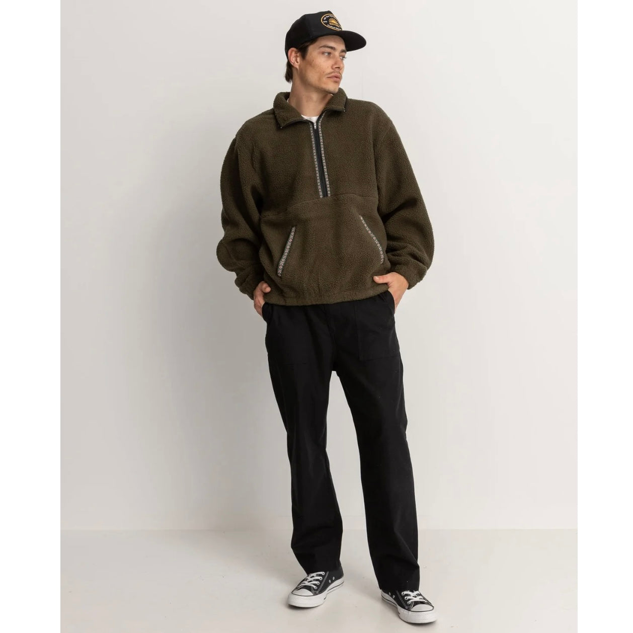 Rhythm | Sherpa Pullover | Olive