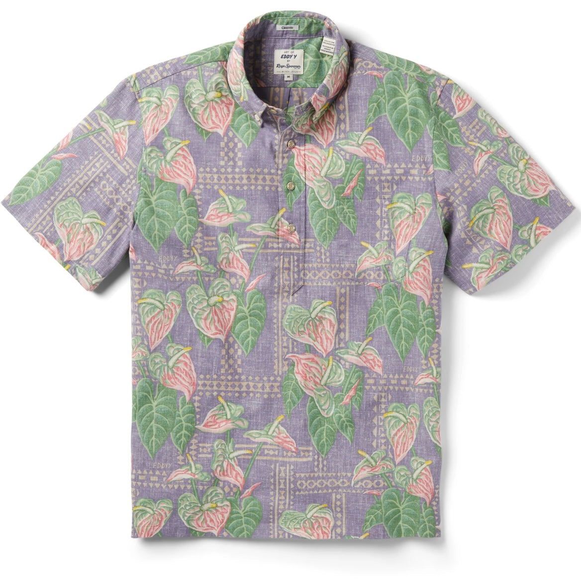 Reyn Spooner | Tapa Anthurium Shirt | Pullover Purple