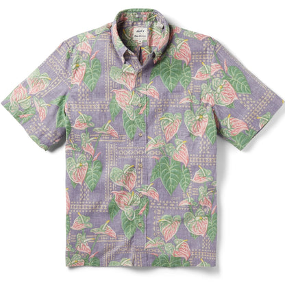 Reyn Spooner | Tapa Anthurium Shirt | Button Front Purple