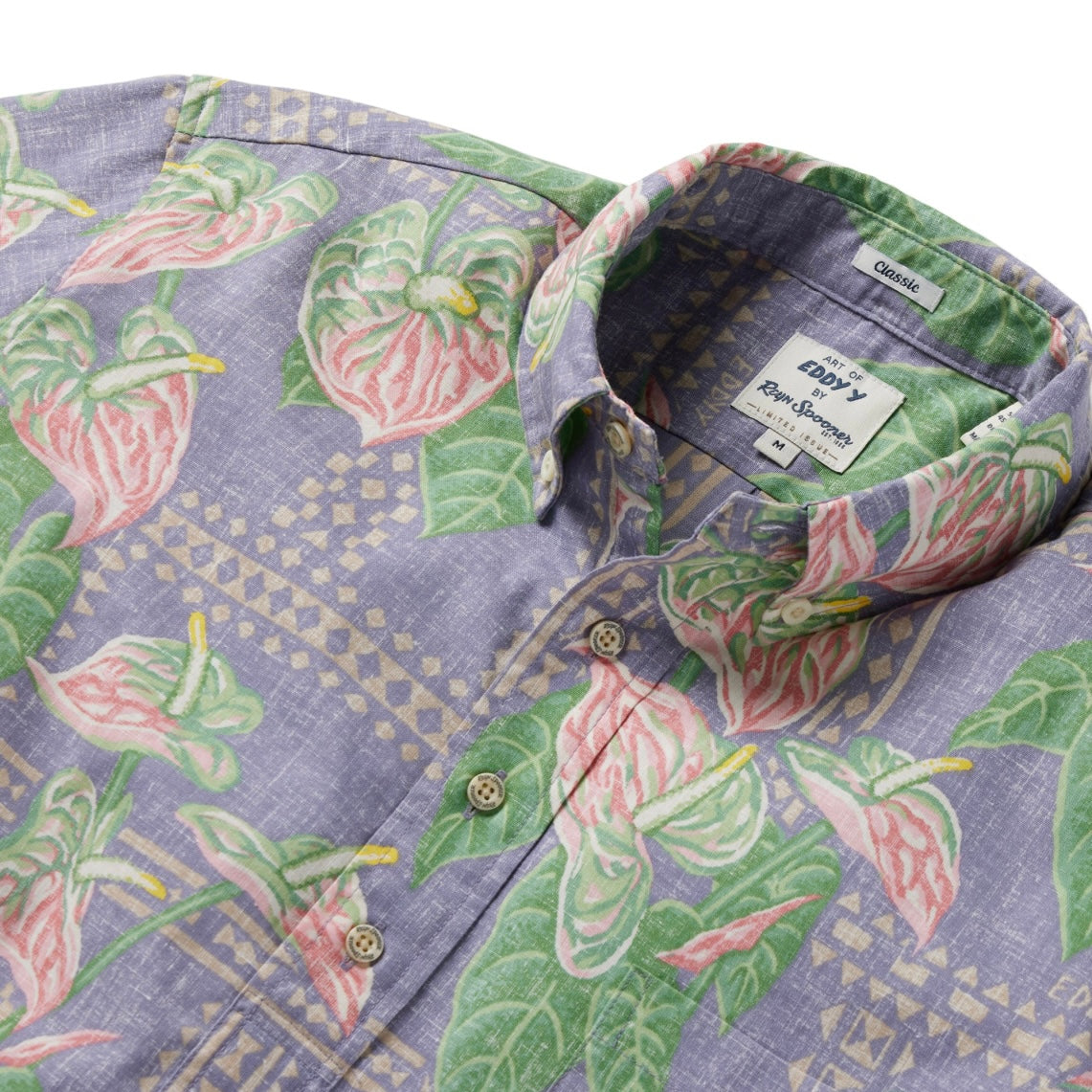 Reyn Spooner | Tapa Anthurium Shirt | Pullover Purple