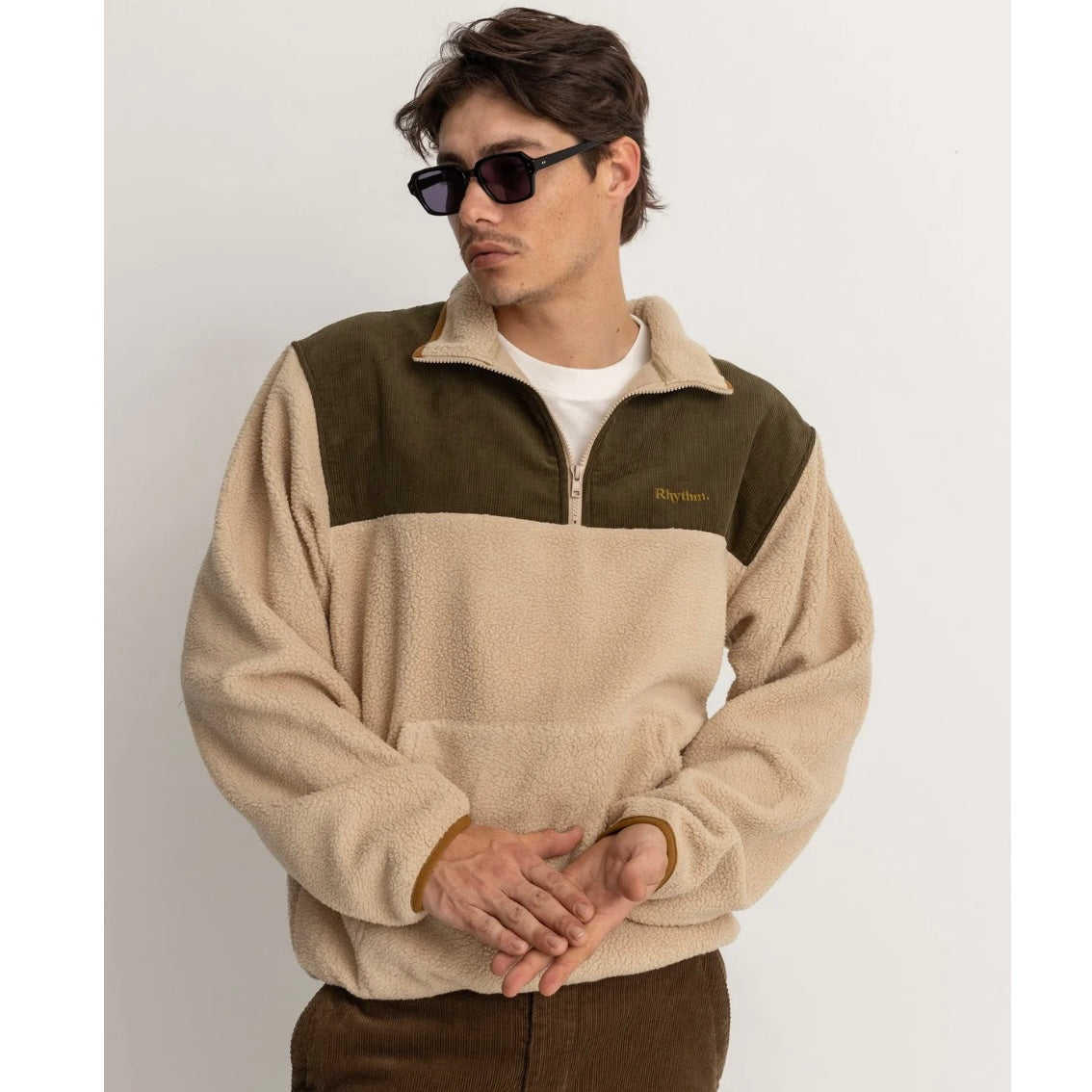 Rhythm | Tamas Half Zip Pull Over | Bark