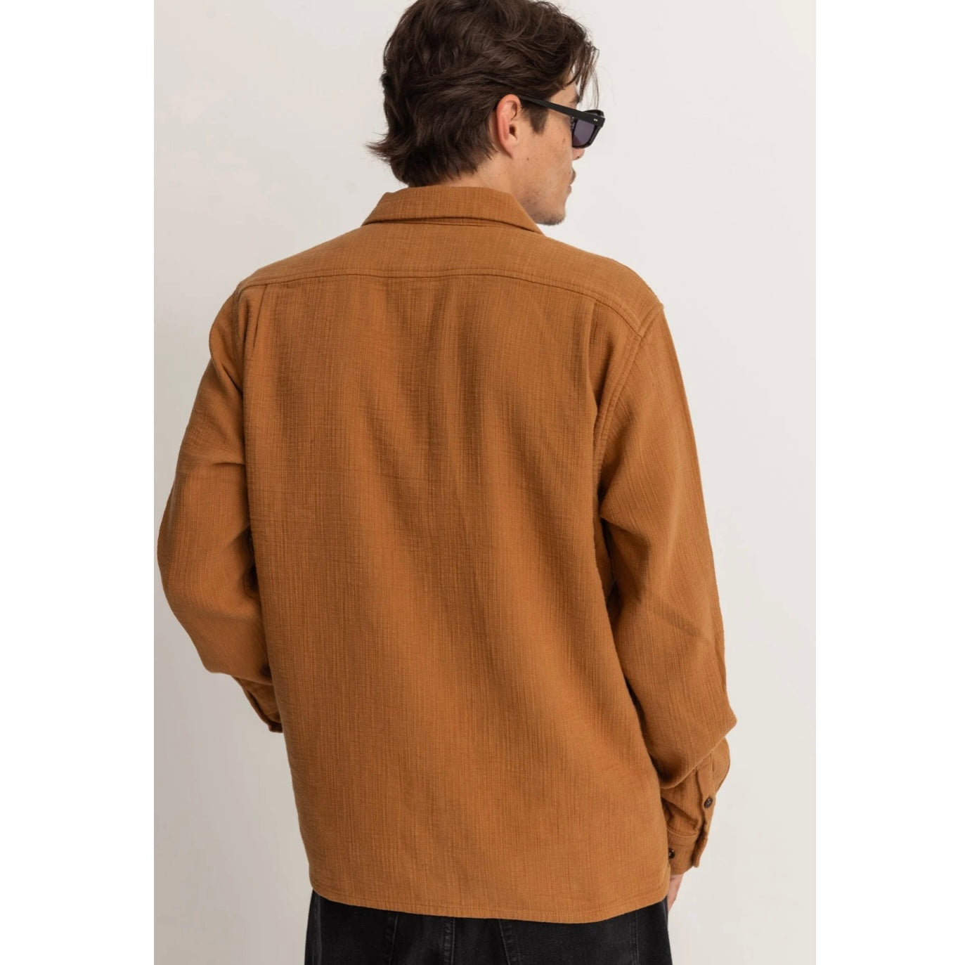 Rhythm | Textured Linen Ls Shirt | Tobacco