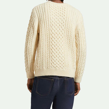 Brixton | Classic Fisherman's Sweater | Oatmeal