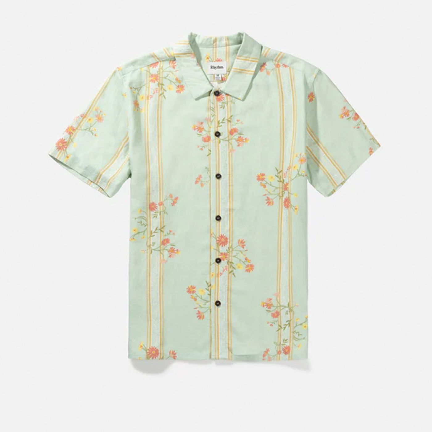 Rhythm | Floral Stripe Shirt | Sage – Icons of Surf